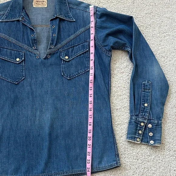 Miller Western Wear Denim Long Sleeve Shirt - Picture 6 of 8